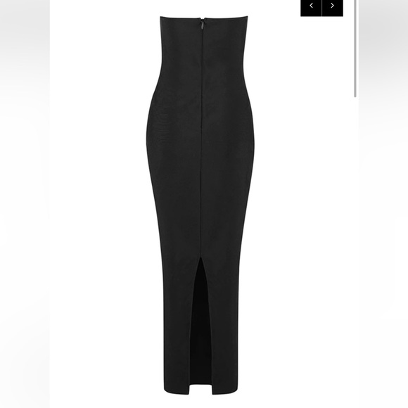 Layla Strapless Bodycon Maxi Bandage Dress in Black, Size M - Picture 3 of 14